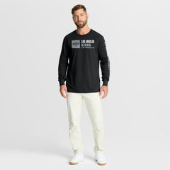 Los Angeles Kings Fanatics Goal Crease Legacy Long Sleeve T-Shirt Black