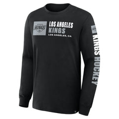 Los Angeles Kings Fanatics Goal Crease Legacy Long Sleeve T-Shirt Black
