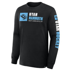 Utah Mammoth Fanatics Goal Crease Legacy Long Sleeve T-Shirt Black