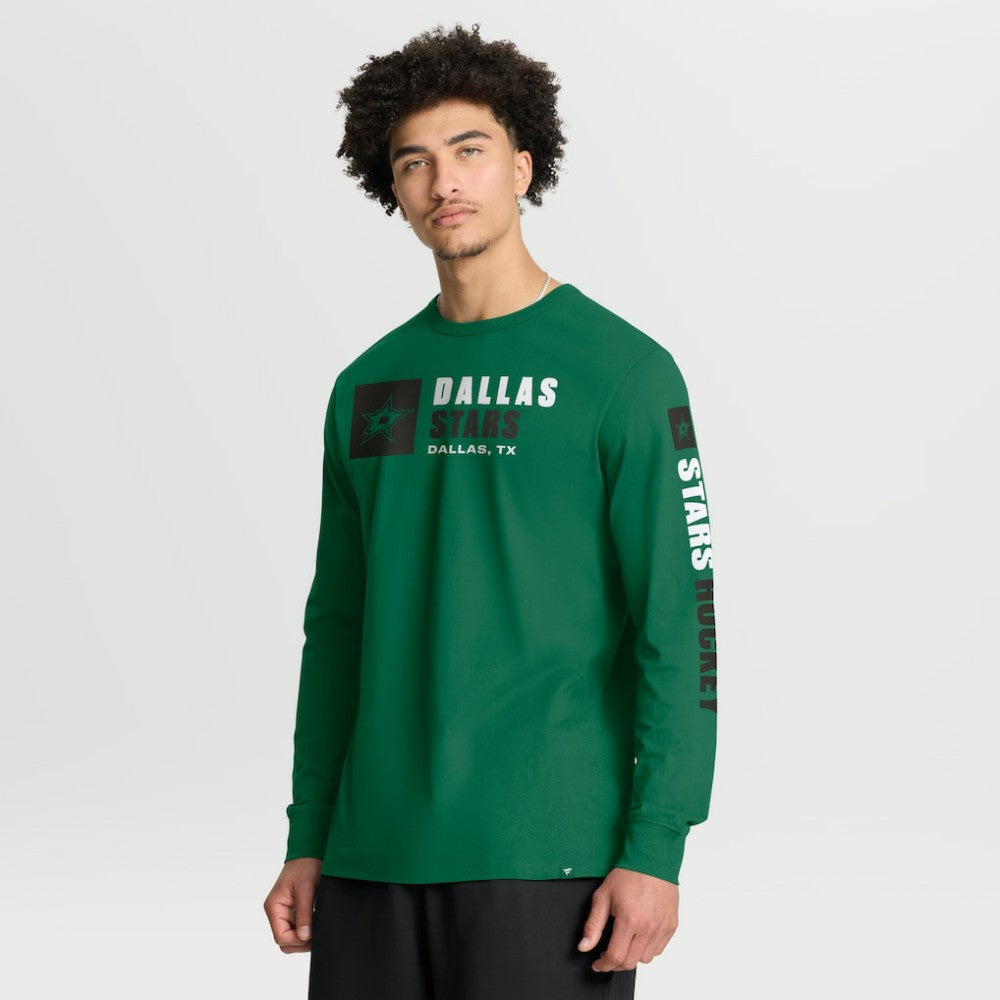 Dallas Stars Fanatics Goal Crease Legacy Long Sleeve T-Shirt Kelly Green