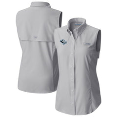 Utah Mammoth Columbia Women's Tamiami Omni-Shade Sleeveless Button-Up Shirt Gray