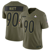 T.J. Watt Pittsburgh Steelers 2025 Salute to Service Limited Jersey - Olive | Nike on sale