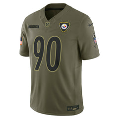 T.J. Watt Pittsburgh Steelers 2025 Salute to Service Limited Jersey - Olive | Nike on sale