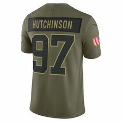 Aidan Hutchinson Detroit Lions 2025 Salute to Service Limited Jersey - Olive | Nike on sale