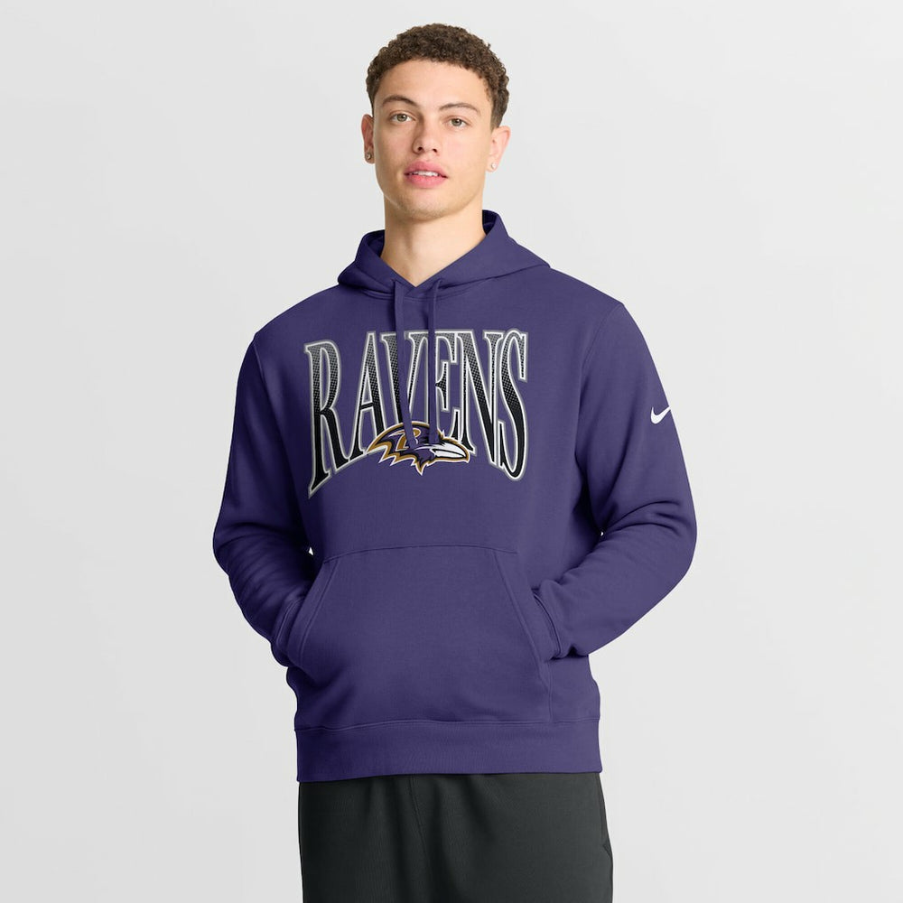 Baltimore Ravens Full Blitz Club Fleece Pullover Hoodie - Purple | Nike cheap