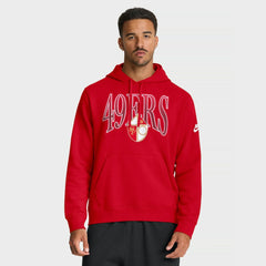 San Francisco 49ers Full Blitz Club Fleece Pullover Hoodie - Scarlet | Nike discount