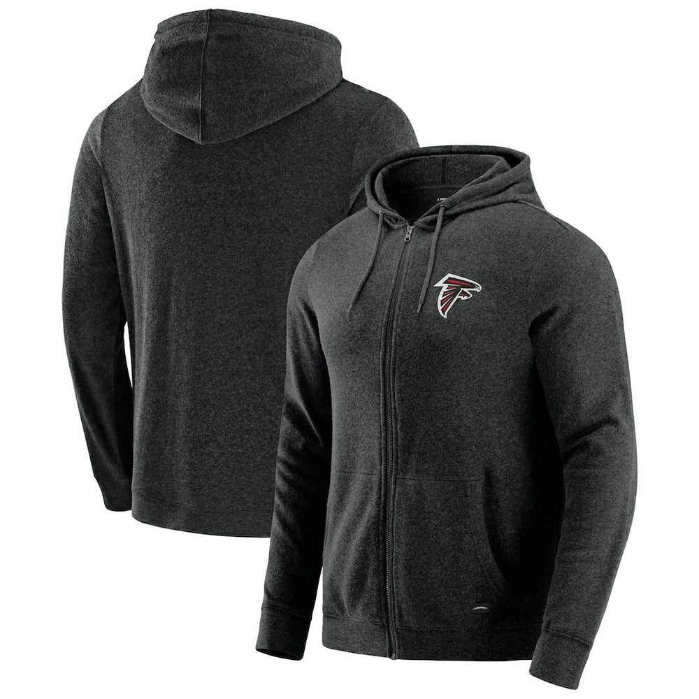 Atlanta Falcons J. Palmer Players Lounge Tri-Blend Full-Zip Hoodie - Dark Heather Gray for sale
