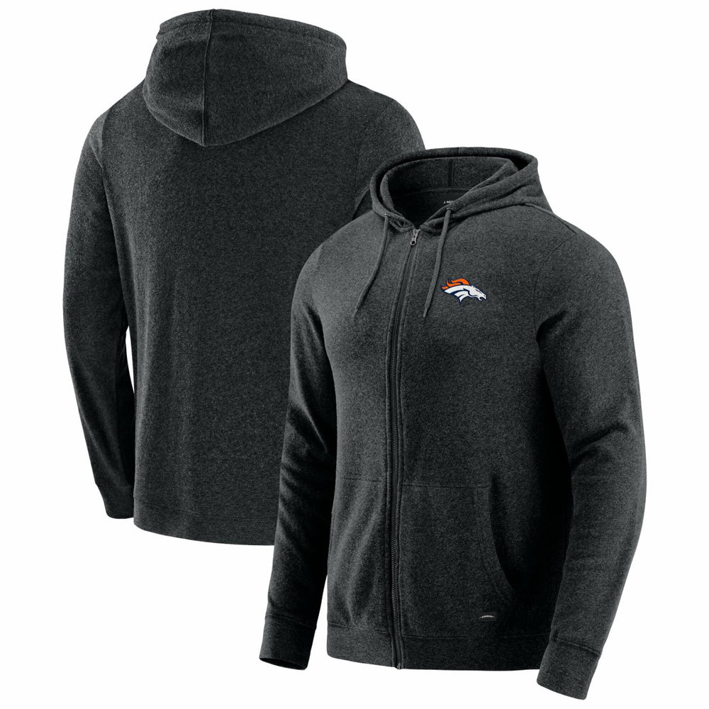 Denver Broncos J. Palmer Players Lounge Tri-Blend Full-Zip Hoodie - Dark Heather Gray outlet