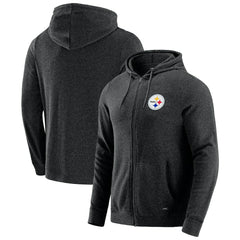 Pittsburgh Steelers J. Palmer Players Lounge Tri-Blend Full-Zip Hoodie - Dark Heather Gray cheap