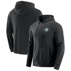 Miami Dolphins J. Palmer Players Lounge Tri-Blend Full-Zip Hoodie - Dark Heather Gray for sale