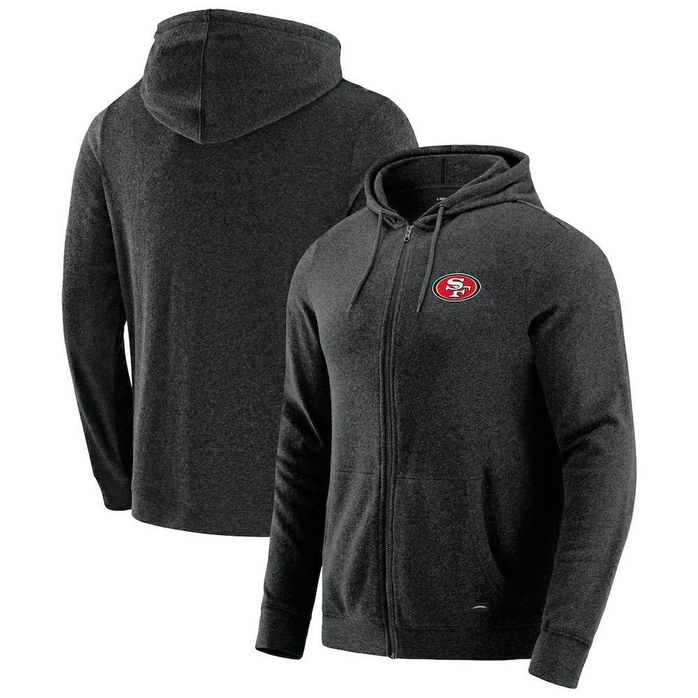 San Francisco 49ers J. Palmer Players Lounge Tri-Blend Full-Zip Hoodie - Dark Heather Gray discount