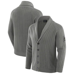 Green Bay Packers J. Palmer The Playmaker Cardigan Raglan Sweater - Graphite on sale