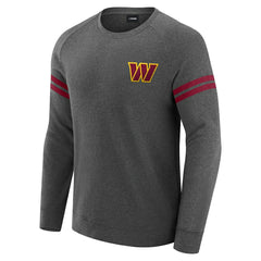 Washington Commanders J. Palmer Players Lounge Raglan Tri-Blend Sweatshirt - Dark Heather Gray sale