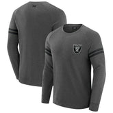 Las Vegas Raiders J. Palmer Players Lounge Raglan Tri-Blend Sweatshirt - Dark Heather Gray sale