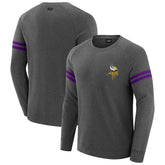 Minnesota Vikings J. Palmer Players Lounge Raglan Tri-Blend Sweatshirt - Dark Heather Gray outlet
