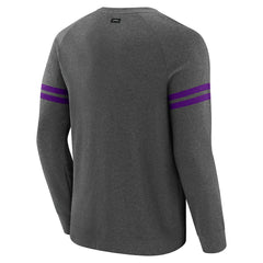 Minnesota Vikings J. Palmer Players Lounge Raglan Tri-Blend Sweatshirt - Dark Heather Gray outlet