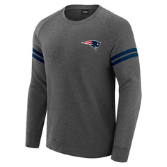New England Patriots J. Palmer Players Lounge Raglan Tri-Blend Sweatshirt - Dark Heather Gray sale