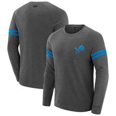 Detroit Lions J. Palmer Players Lounge Raglan Tri-Blend Sweatshirt - Dark Heather Gray outlet