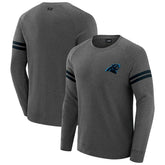 Carolina Panthers J. Palmer Players Lounge Raglan Tri-Blend Sweatshirt - Dark Heather Gray cheap