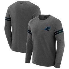 Carolina Panthers J. Palmer Players Lounge Raglan Tri-Blend Sweatshirt - Dark Heather Gray cheap