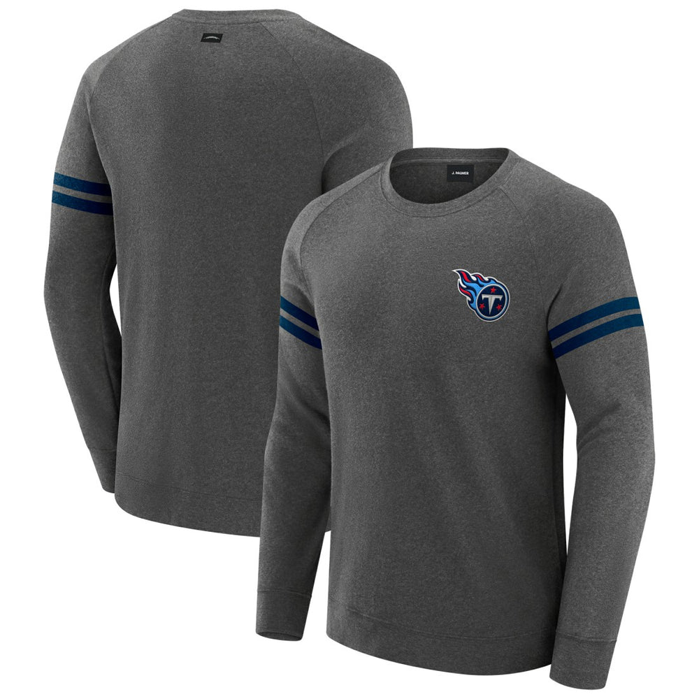 Tennessee Titans J. Palmer Players Lounge Raglan Tri-Blend Sweatshirt - Dark Heather Gray online