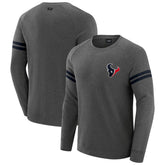 Houston Texans J. Palmer Players Lounge Raglan Tri-Blend Sweatshirt - Dark Heather Gray cheap