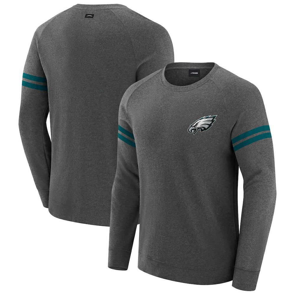 Philadelphia Eagles J. Palmer Players Lounge Raglan Tri-Blend Sweatshirt - Dark Heather Gray online
