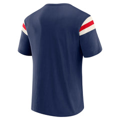 New York Giants Darius Rucker Collection Distressed Throwback Shoulder Stripe T-Shirt - Royal discount