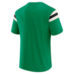 Philadelphia Eagles Darius Rucker Collection Distressed Throwback Shoulder Stripe T-Shirt - Kelly Green cheap