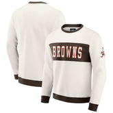 Cleveland Browns Darius Rucker Collection Colorblock Pullover Sweatshirt - Cream outlet