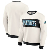 Carolina Panthers Darius Rucker Collection Colorblock Pullover Sweatshirt - Cream sale