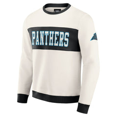 Carolina Panthers Darius Rucker Collection Colorblock Pullover Sweatshirt - Cream sale