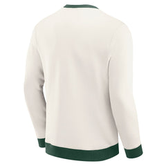 Green Bay Packers Darius Rucker Collection Colorblock Pullover Sweatshirt - Cream on sale