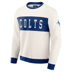 Indianapolis Colts Darius Rucker Collection Colorblock Pullover Sweatshirt - Cream for sale