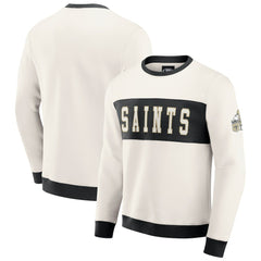 New Orleans Saints Darius Rucker Collection Colorblock Pullover Sweatshirt - Cream online