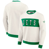New York Jets Darius Rucker Collection Colorblock Pullover Sweatshirt - Cream online