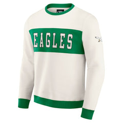 Philadelphia Eagles Darius Rucker Collection Colorblock Pullover Sweatshirt - Cream cheap