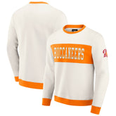 Tampa Bay Buccaneers Darius Rucker Collection Colorblock Pullover Sweatshirt - Cream sale