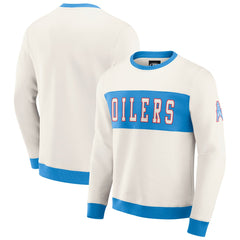 Tennessee Titans Darius Rucker Collection Colorblock Pullover Sweatshirt - Cream for sale