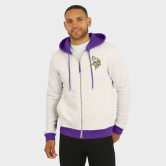 Minnesota Vikings Darius Rucker Collection Distressed Graphics Full-Zip Hoodie - Cream cheap