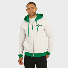 New York Jets Darius Rucker Collection Distressed Graphics Full-Zip Hoodie - Cream discount