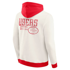 San Francisco 49ers Darius Rucker Collection Distressed Graphics Full-Zip Hoodie - Cream for sale