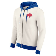 Buffalo Bills Darius Rucker Collection Distressed Graphics Full-Zip Hoodie - Cream for sale
