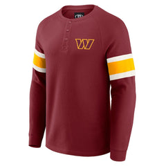 Washington Commanders Darius Rucker Collection Waffle-Knit Raglan Long Sleeve Henley T-Shirt - Burgundy cheap