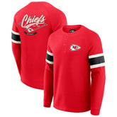 Kansas City Chiefs Darius Rucker Collection Waffle-Knit Raglan Long Sleeve Henley T-Shirt - Red outlet