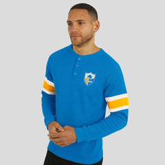 Los Angeles Chargers Darius Rucker Collection Waffle-Knit Raglan Long Sleeve Henley T-Shirt - Powder Blue outlet