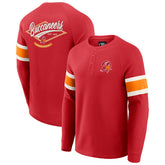 Tampa Bay Buccaneers Darius Rucker Collection Waffle-Knit Raglan Long Sleeve Henley T-Shirt - Red cheap