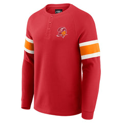 Tampa Bay Buccaneers Darius Rucker Collection Waffle-Knit Raglan Long Sleeve Henley T-Shirt - Red cheap