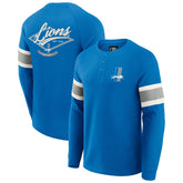 Detroit Lions Darius Rucker Collection Waffle-Knit Raglan Long Sleeve Henley T-Shirt - Blue online