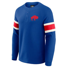 Buffalo Bills Darius Rucker Collection Waffle-Knit Raglan Long Sleeve Henley T-Shirt - Royal cheap